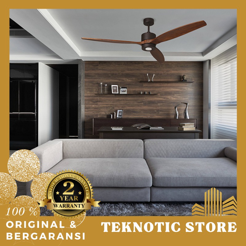 LAMPU KIPAS ANGIN GANTUNG MT. EDMA 60IN PRESTON, KIPAS LAMPU LED