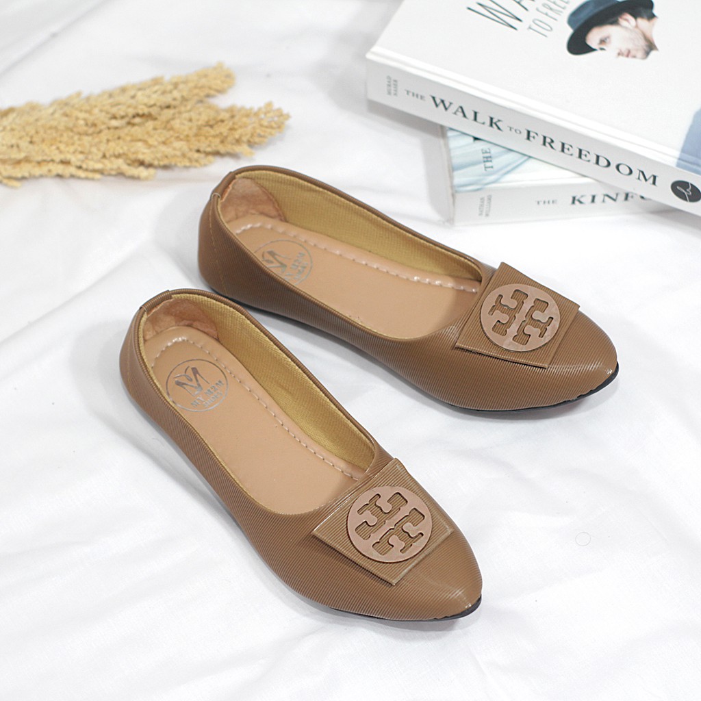 Mym2m Visix Sepatu Flat Wanita Balet Flatshoes Sol karet