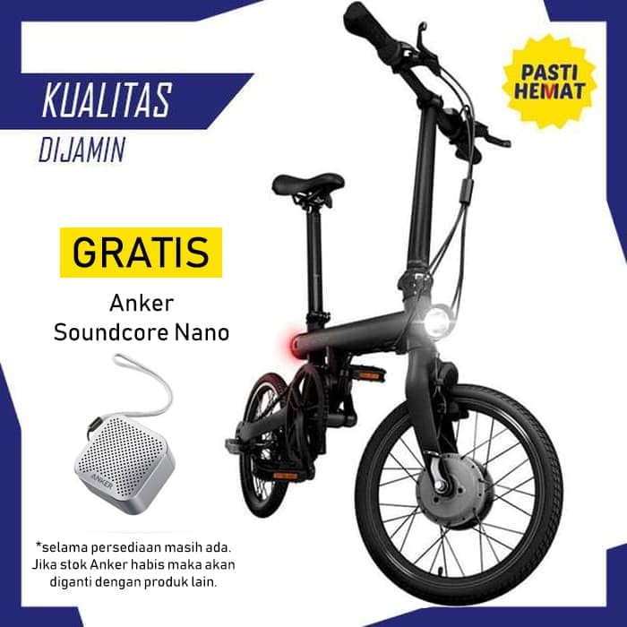 Xiaomi Qicycle Sepeda Elektrik Lipat Smart Bicycle - Complete Pack