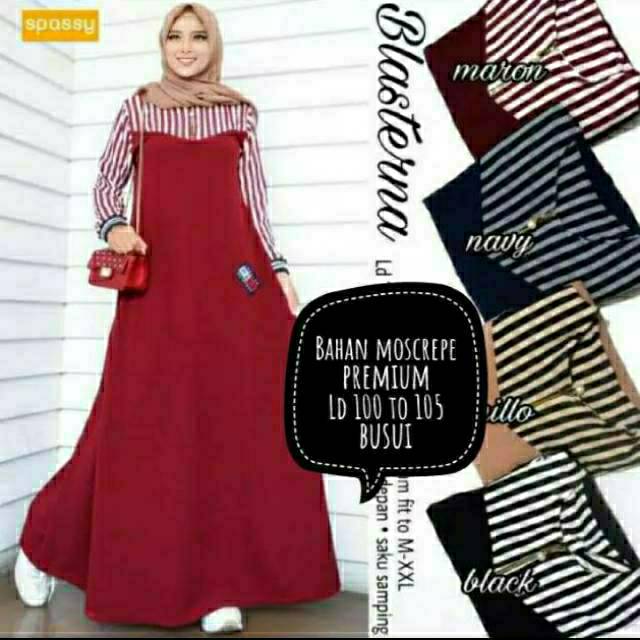 Gamis syari ceruti BLASTERNA DRESS MAXY