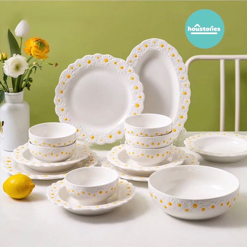 Piring Keramik / Piring Makan / Piring Saji / Piring Putih / Mangkok Keramik / Mangkuk Makan