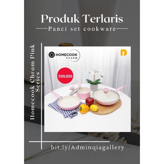 Panci Teflon Set Homecook Chram pink Series