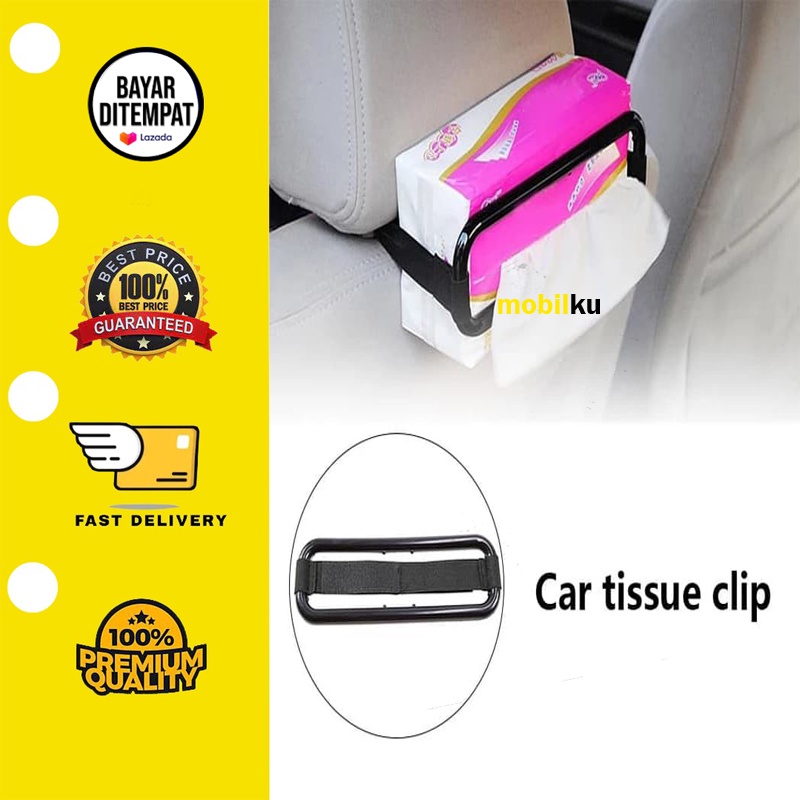 [BISA COD] Penjepit Box Tempat Tissue Mobil Car Holder Tissue Best Seller  Penyangga Tempat Tisu