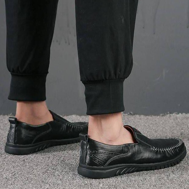 TBIG [COD] LEON Sepatu Pria Import Slip On Sepatu Sopan Formal Casual Santai