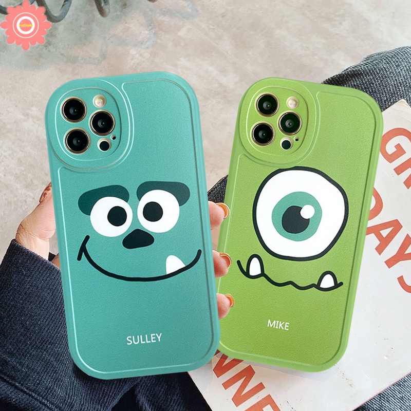 Realme C53 C55 10 Pro Plus C30 8i C35 C31 9i C25 C21 C25s 7i C20 C25Y C11 C12 C21Y C15 7 6 5s 6s 8 6i 5 C17 C3 Monster University Lucu Kartun Oval Pelindung Lensa Soft TPU Cover