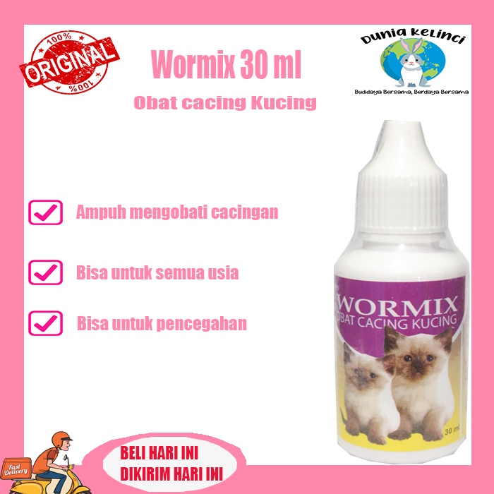 Obat cacing Kucing Wormix 30 ml hewan