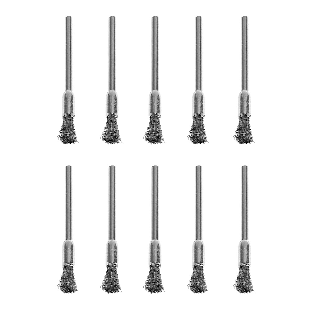 10pcs Sikat Kawat Baja Poles Mini