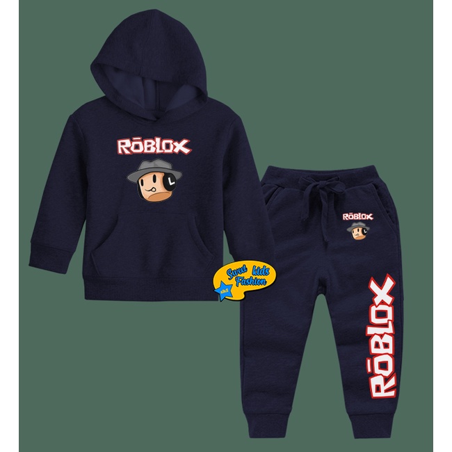 Setelan Anak Roblox Head Sweater Anak Roblox Lego Head Jogger Anak Roblox Set