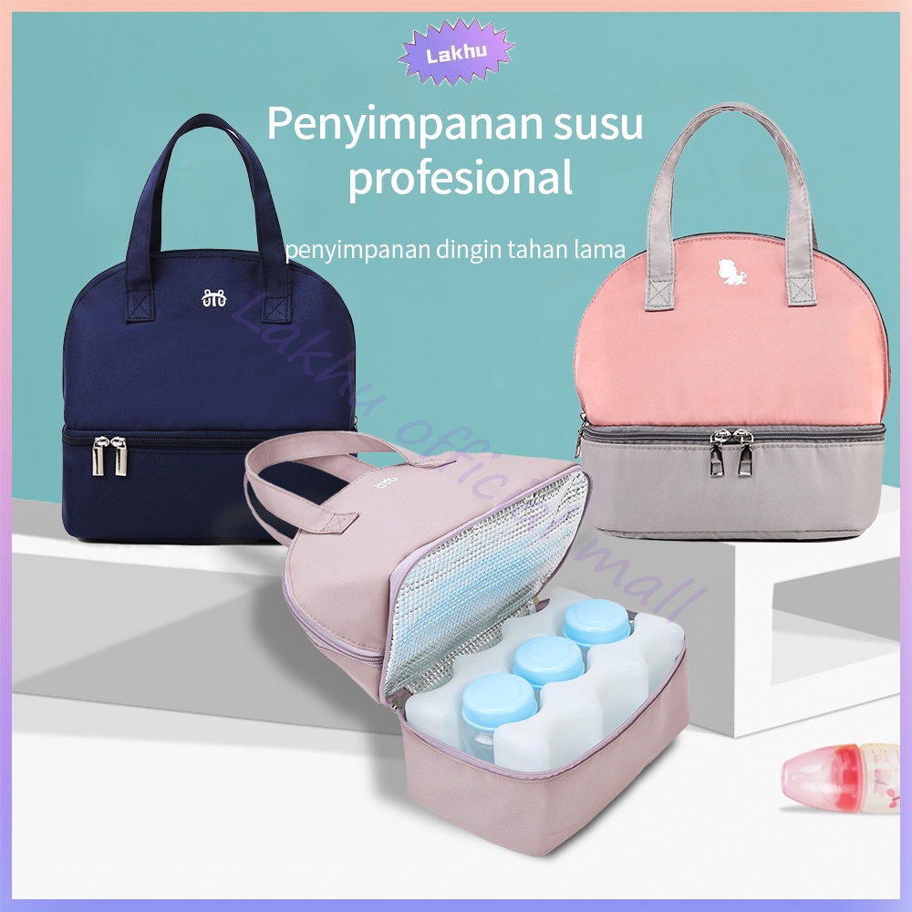 Lakhu tas susu bayi tas asi cooler bag/diaper bag tas bayi multifungsi tahan air