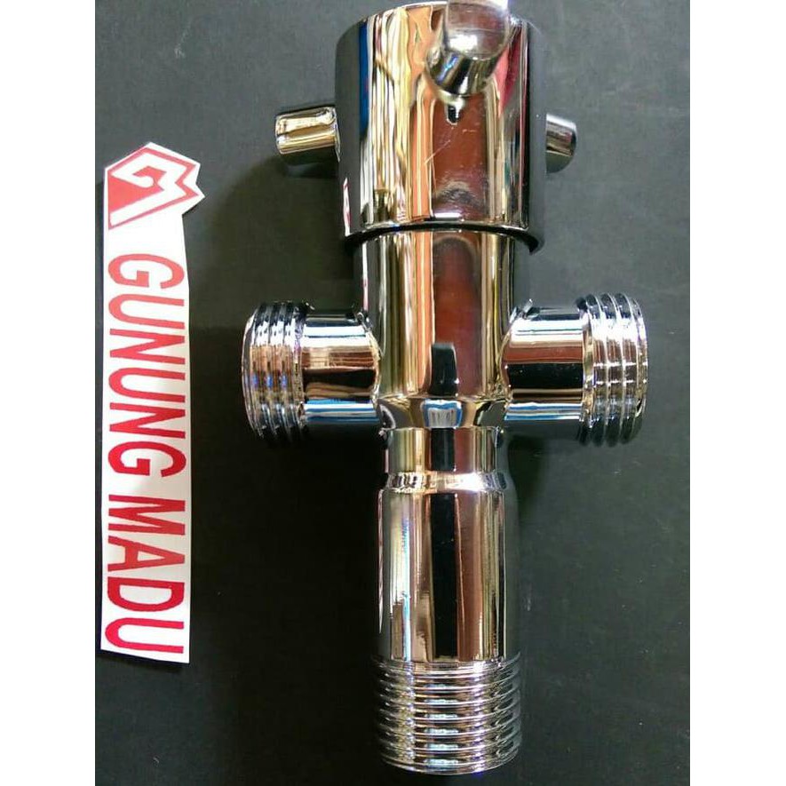 (Cuci Gudang) Stop Kran Wc Cabang Onda 1/2" / Keran T Shower Kloset Jet Shower