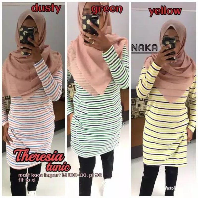 SALE Theresia Tunik Kaos Import