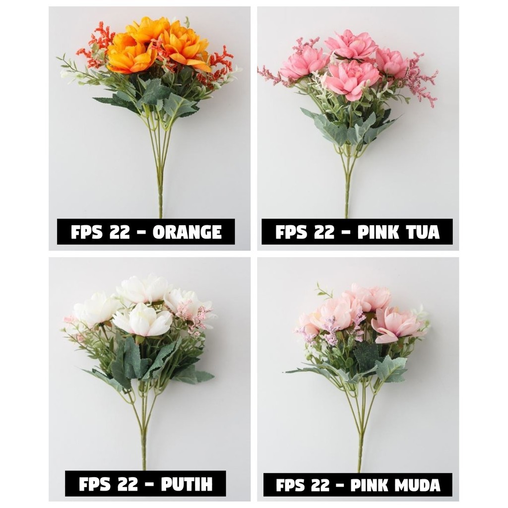Bouquet Buket Bucket Bunga Plastik Hiasan Dekor Dekorasi Lamaran Pernikahan DAHLIA Artifisial Murah