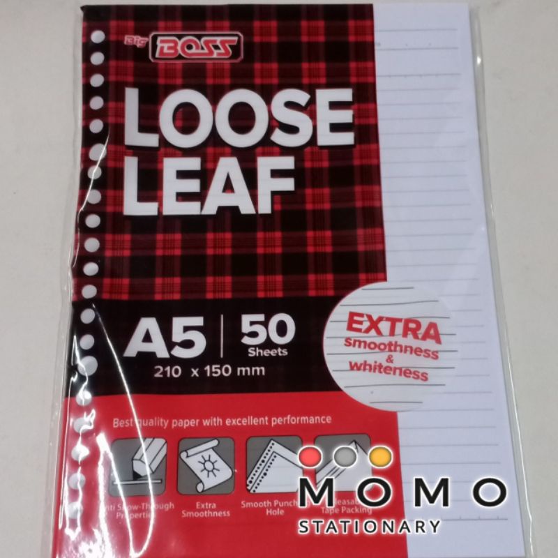 

kertas binder loose leaf campus bigboss A5 50s & 100s