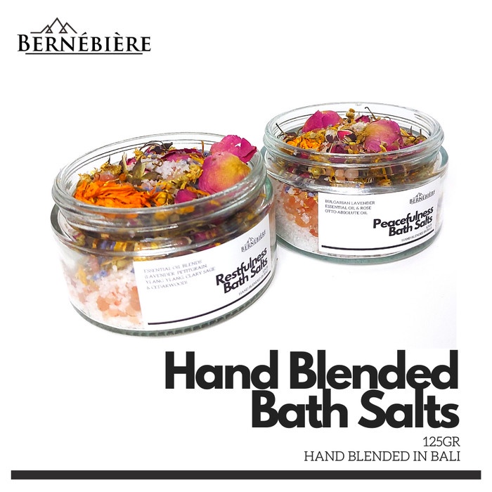 Dimensi- Botanical Bath Salts Garam Mandi Dengan Minyak Esensial Dan Bunga - Restfulness