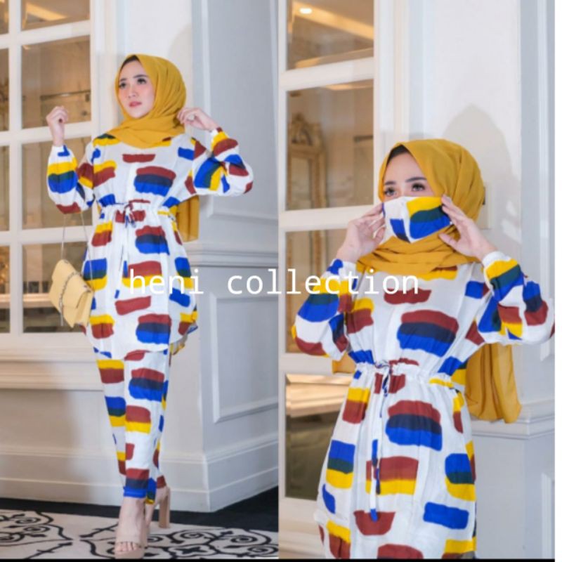 SET TUNIK BELLA + MASK BY NAGISSHOP