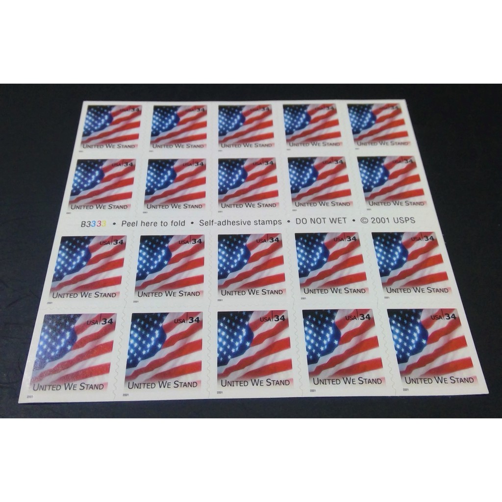 

Perangko USA Amerika Twenty 34 cent First Class Self-Adhesive Stamps
