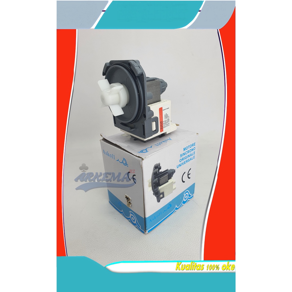 DRAIN PUMP KOTAK ELECTROLUX | POMPA DREN MESIN CUCI PRONT LOADING | MOTOR BUANGAN AIR UMUM UNIVERSAL