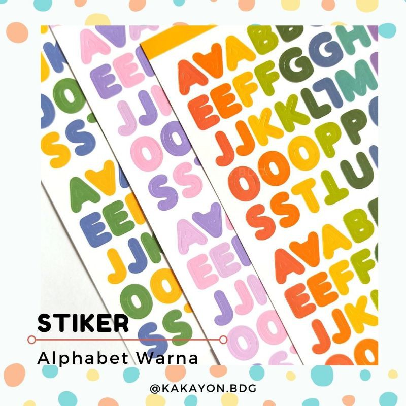 

Stiker Reward Alphabet Huruf dan Angka Warna