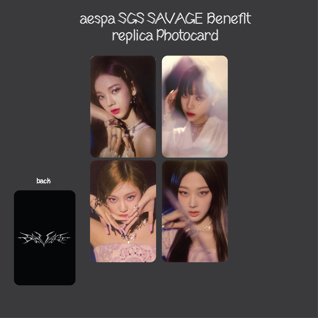 replica photocard aespa savage sgs bene unoffcial SET