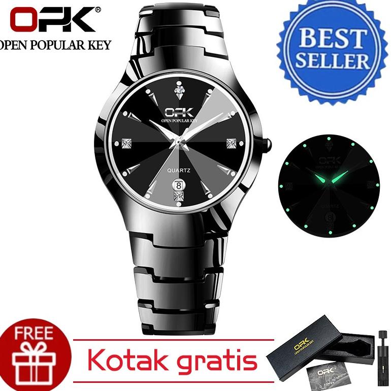 [KODE D2485] OPK Jam Tangan Pria Original Cowok Analog Anti Air Bisnis Kuarsa Jam Tahan Air