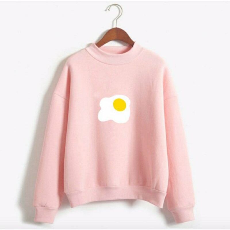 S - XXXXXL(6XL)  Sweater Egg Cute Crewneck CUTE EGG BIGSIZE OVERSIZE/ Sweatshirt Telur Ceplok Wanita