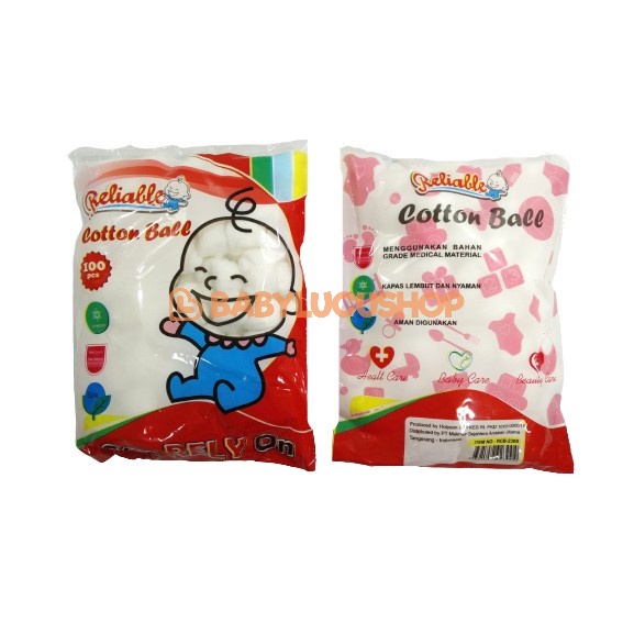 Cotton Ball Reliable / Kapas Bola Bayi isi 100 pcs Cotton Balls