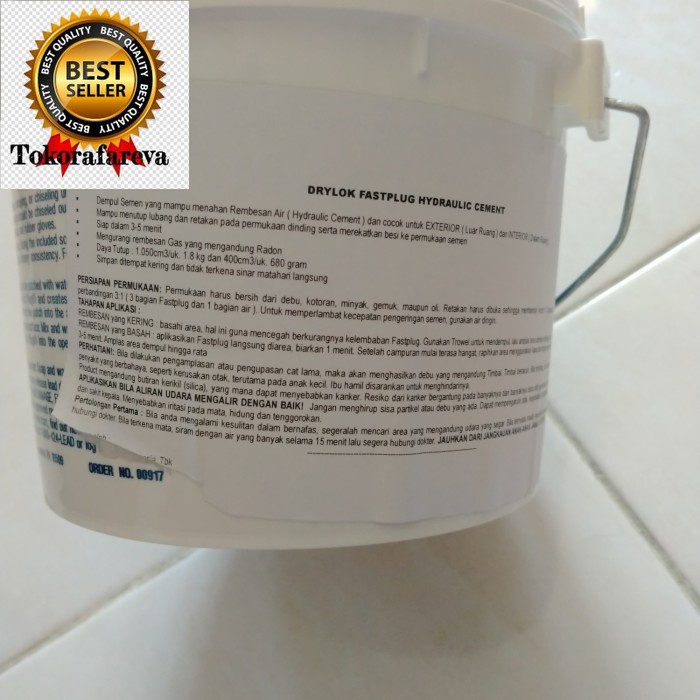 Semen pelapis anti bocor Drylok fast plug cepat kering 1.8 kg