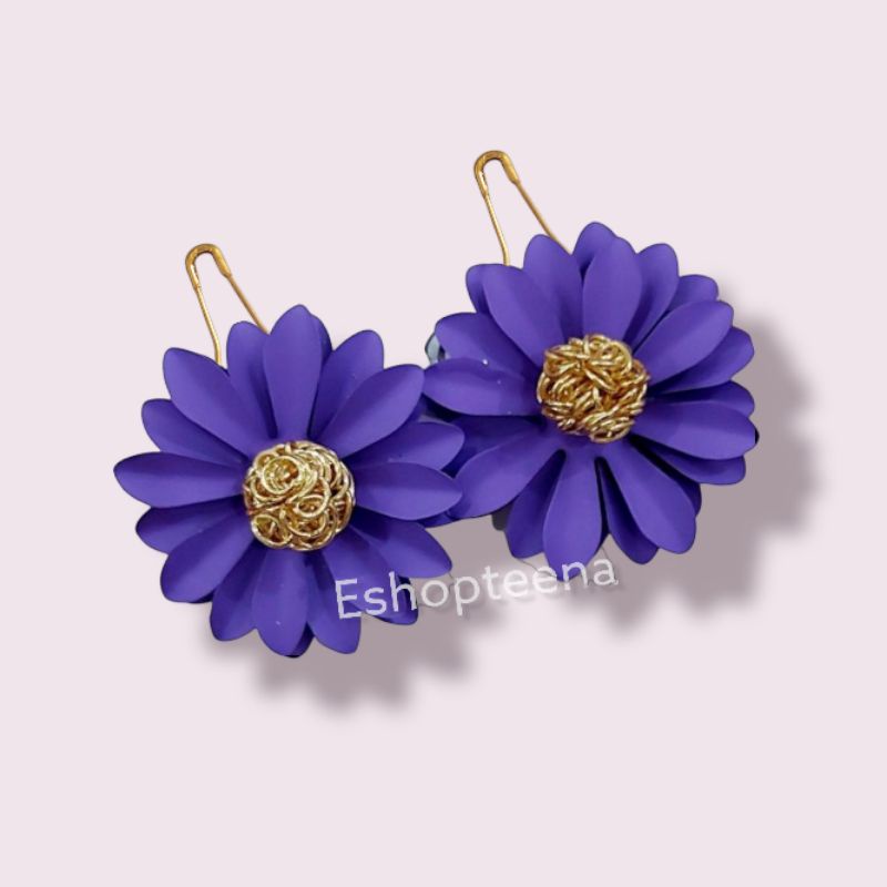 A54 Anting hijab bunga daisy_anting jilbab