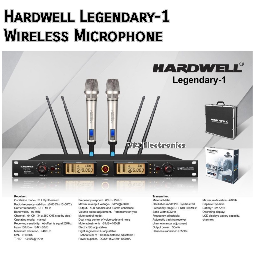 Wireless Mic Hardwell Legendary-1 Mircrophone Legendary1 Vocal Legendary 1