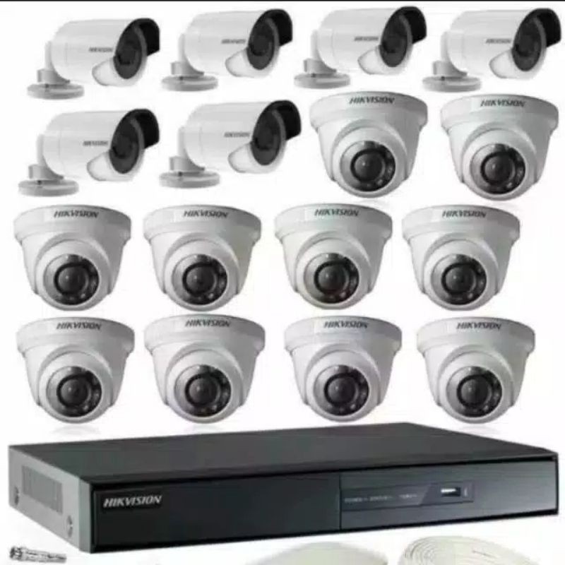 PAKET CCTV SUARA 16 CHANNEL DVR 16 AUDIO 2MP 1080P