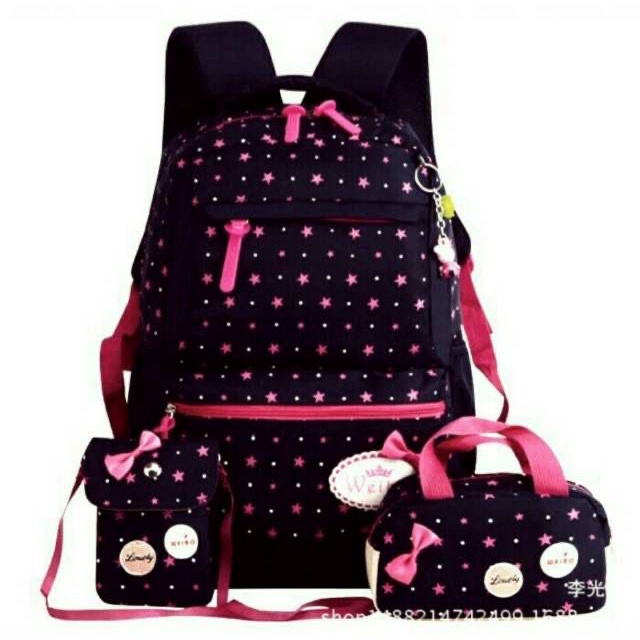 Ransel bintang tabur / ransel sekolah /backpack /ransel satu set murah