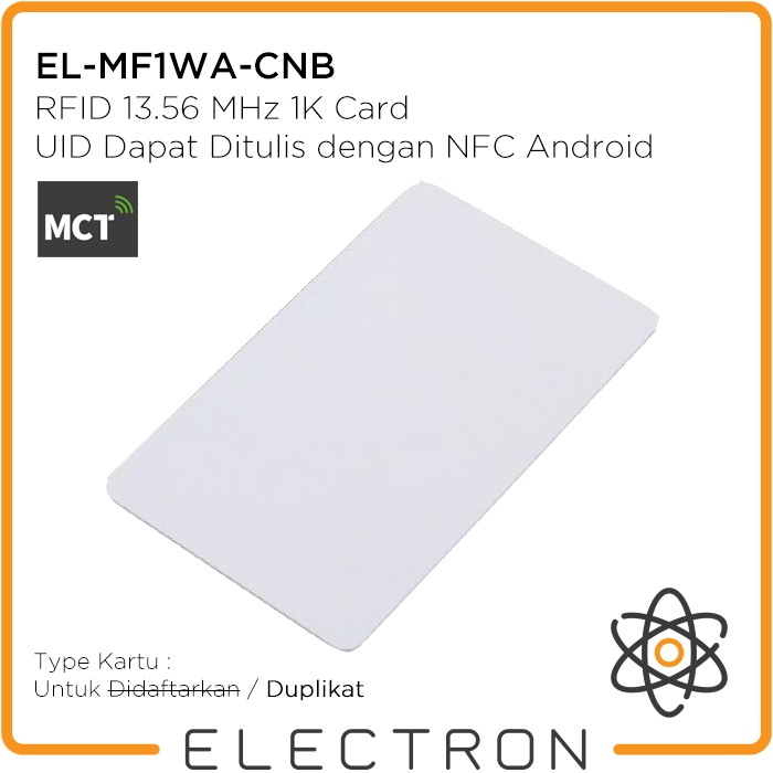 RFID 13.56 MHz 1K Card Android Rewritable UID NFC Writable Clone Copy kartu Akses Mifare Classic Tools MCT