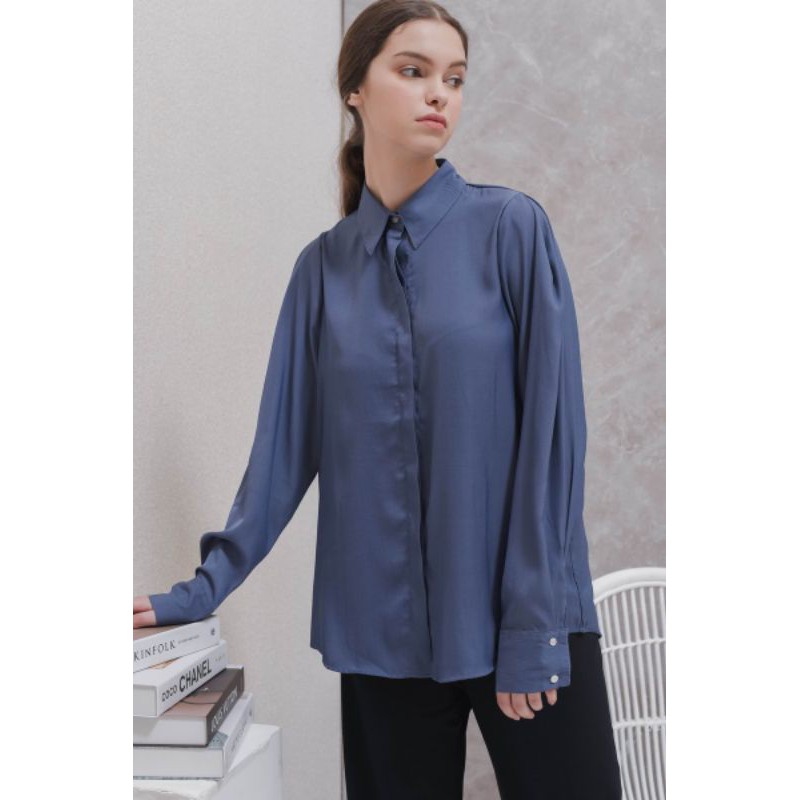 Blue Aimer Shirt benang jarum