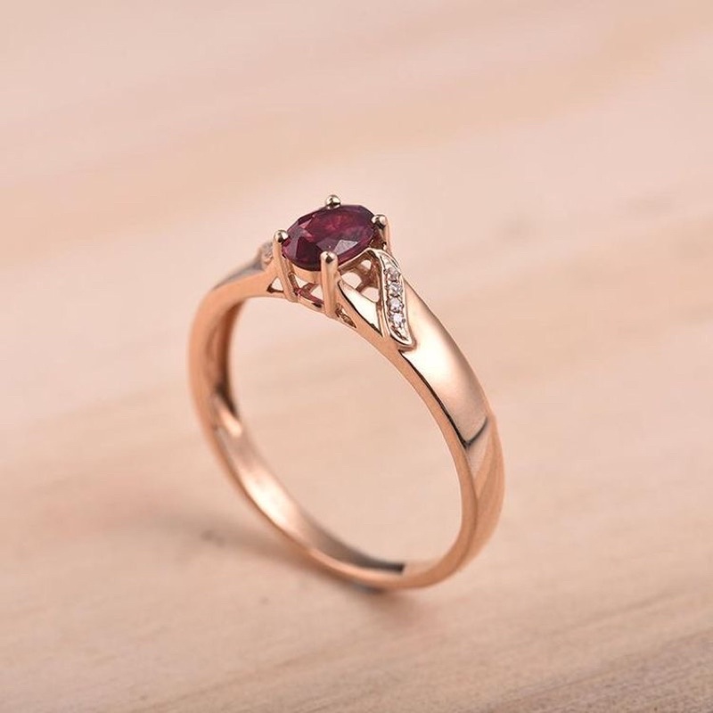 Cincin Tunangan wanita emas asli free ukir nama