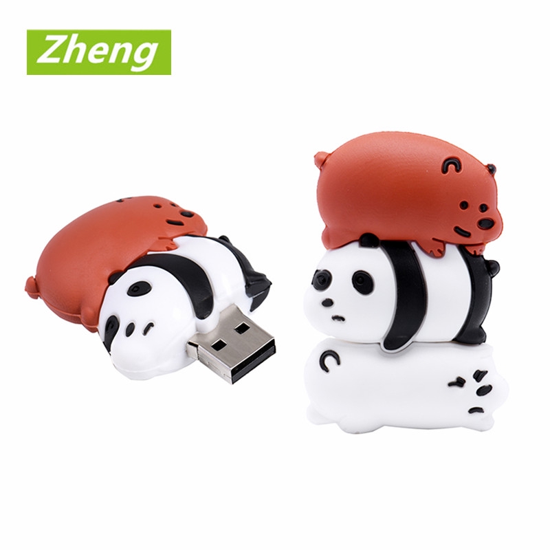 Cartoon USB 2.0 flash drive three bears 1TB Pendrive Animal U disk [Ship in 24 Hours]