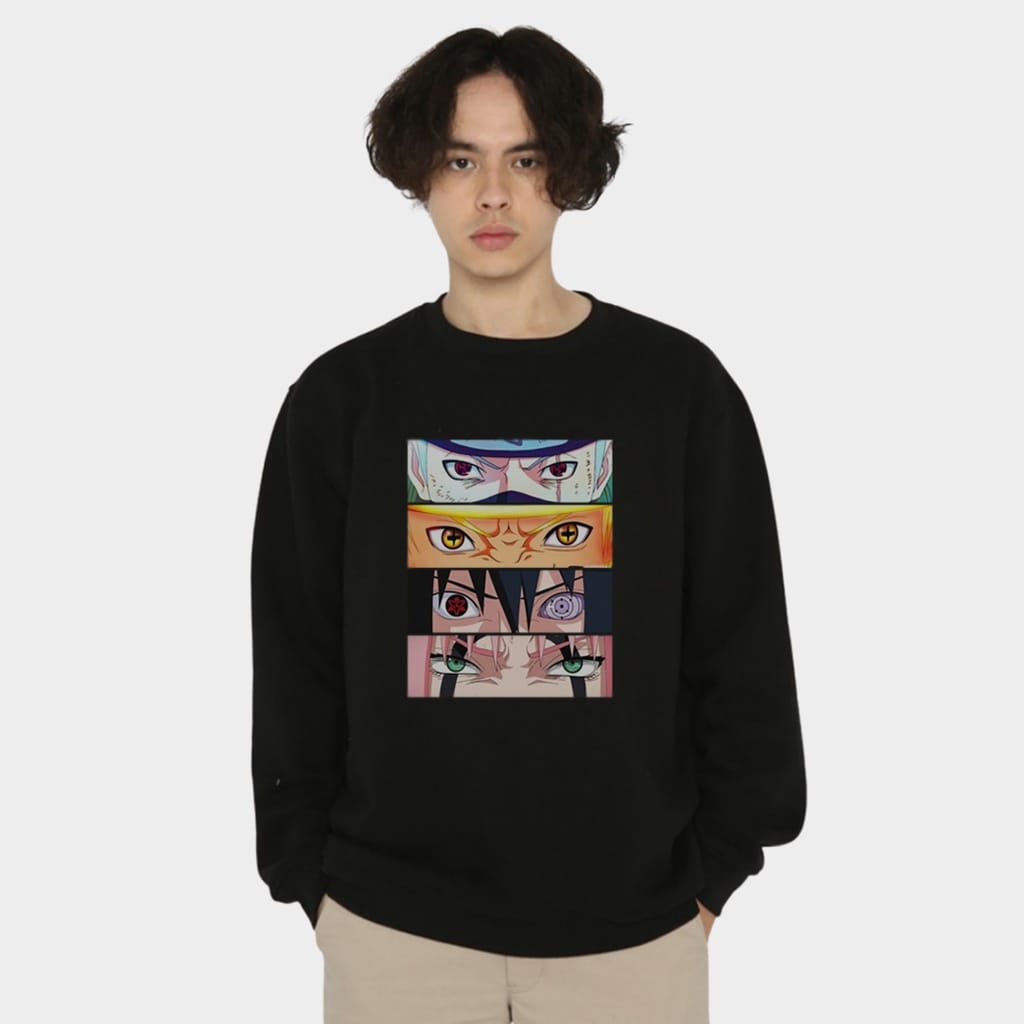 Size M - XXL CREWNECK ANIME NARUTO TEAM 7 SWEATER TEBAL LEMBUT SWEATER ANIME - CREWNECK UNISEX TEBAL PREMIUM