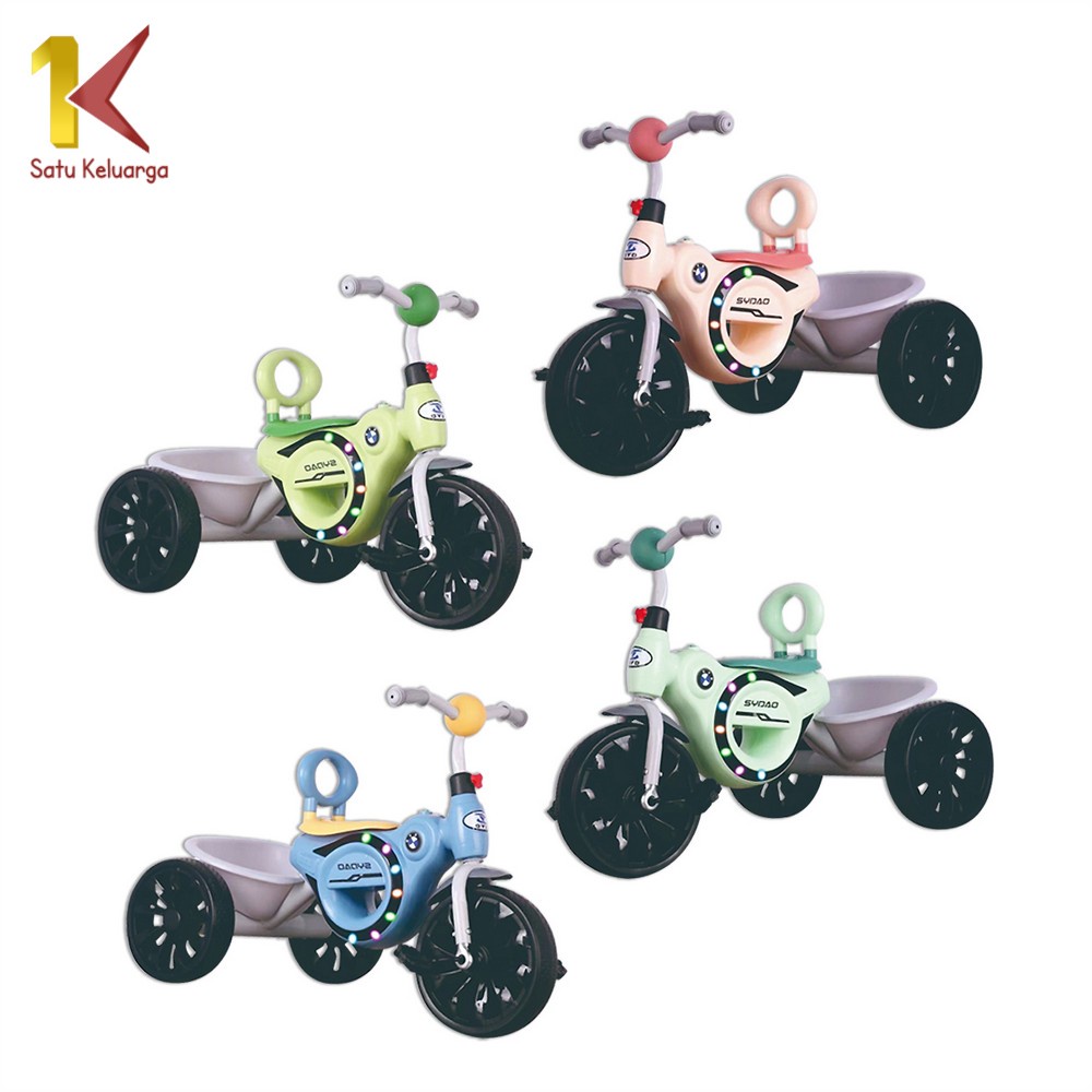 Satu Keluarga Sepeda Anak Roda 3 M190 Mainan Sepeda Kecil Anak Roda Tiga / Mini Tricycle Fun Bike Ki