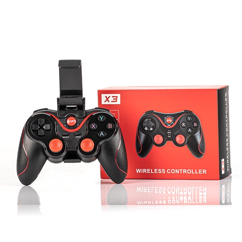 TERBARU.. Portable GAMEPAD Stik Bluetooth X3 Wireless Controller For Handphone // Hp Tablet Laptop Pc Komputer Cpu Android joystik Stick Game Bluetooth X3 Wireless Controller | FMS