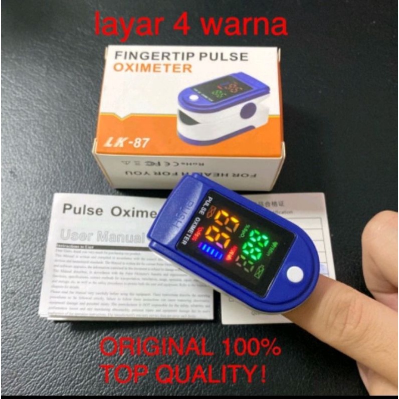 Finger Tip OxyMeter Oximeter LK87 Original Alat pengukur saturasi oksigen SPO2