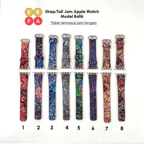 Strap Tali Jam Batik Apple Watch size 38 40 41 42 44 45 mm - 2, 38mm / 40 mm