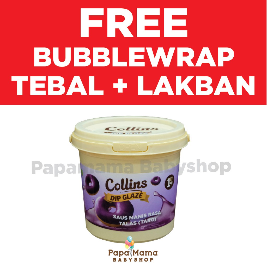 Collins Dip Glaze 1kg Strawberry, Tiramisu, Cappucino, Green Tea, Cheese, Chocolate - Selai Topping Donat Bolu Kue Coolins Colins