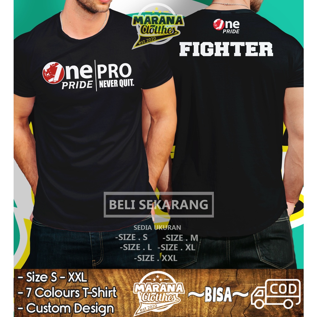 Kaos MMA ONE Pride MMA TV One Terlaris Baju Sports