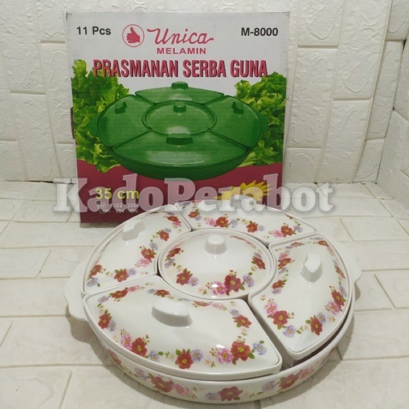 Prasmanan serbaguna unica motif bunga - piring saji cantik - meja saji