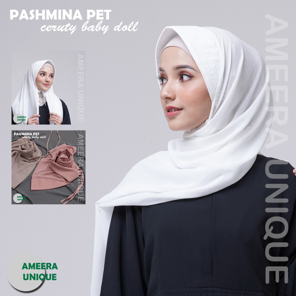 Pashmina Tali Pet Antem Ceruty Baby Doll premium original 75x175