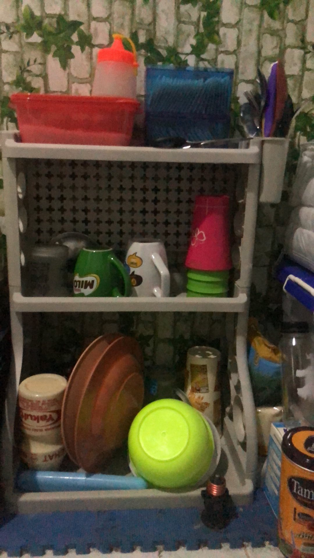 Rak Tempat Bumbu Dapur Serbaguna Dinding Minimalis Plastik Perabotan Dapur Rumah Tangga Murah Zk268