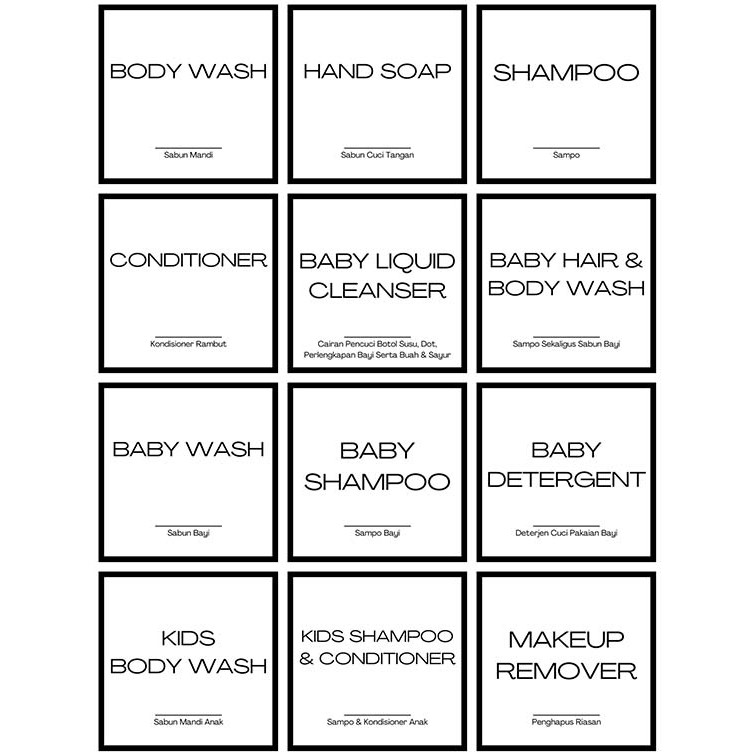 

Sticker Waterproof Label Toiletries/Skincare/Hand Sanitizer - Sticker C