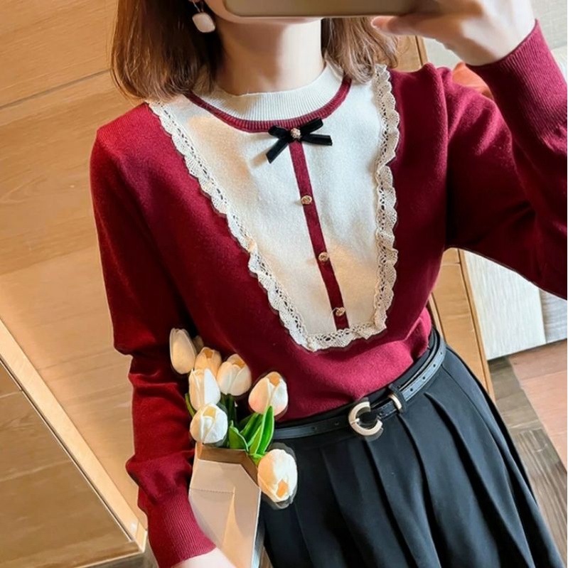 MDLV ~ 1047# Martha Knitted Top Atasan Blouse Rajut Fashion Import