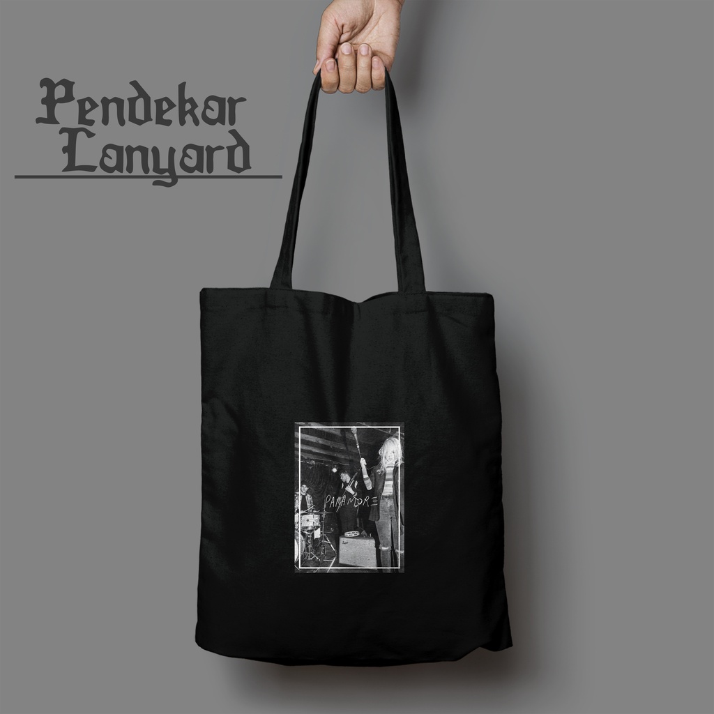 PARAMORE Tote bag Aesthetic Musik Tas Jinjing Pria Wanita 30x40cm Resleting