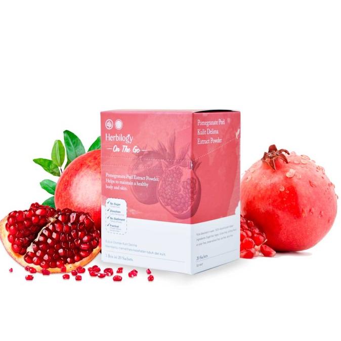 

Herbilogy On The Go Pomegranate Peel Extract Powder Isi 20 Sachets