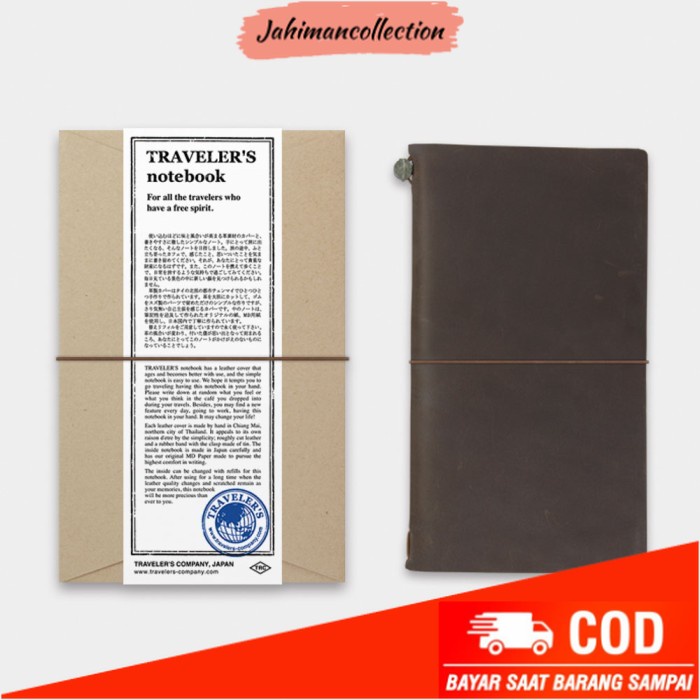 

✨ BISA COD ✨ Midori Traveler Notebook Regular Size Brown